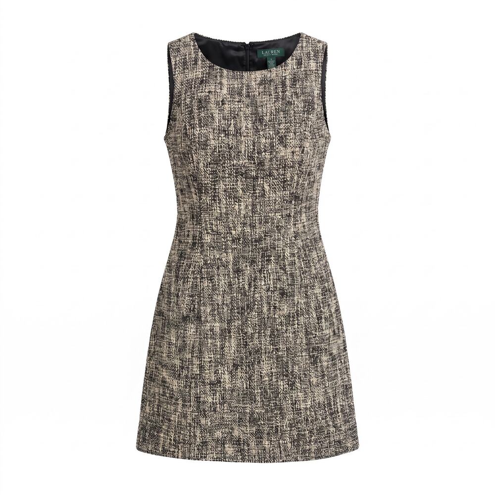 Lauren by Ralph Lauren Black & White Tweed Dress Size 12